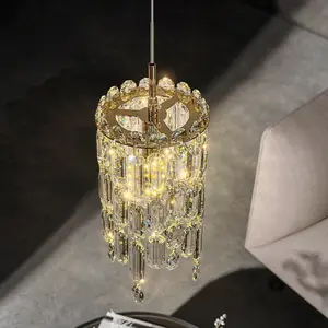 Luxe Slaapkamer Hanglamp Moderne Decoratie Kristallen Hanger Verlichting Luster De Cristal Kroonluchter Kristallen Nachtlampjes