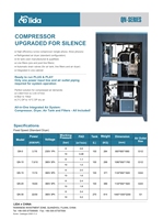 Kompresor Udara Luowei 30HP 8/10bar All-in-One yang telah ditingkatkan untuk keheningan, dengan tangki 270L terintegrasi dalam satu kabinet, kompresor udara tipe sekrup.