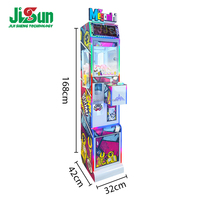 Máquina recreativa de grúa de garras JiSun de alta calidad, mini, operada con monedas, juegos en inglés, construcción metálica, voltaje universal