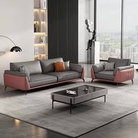 Ensemble de canapés modulaires rectangulaires en cuir de grande taille, design moderne pour appartement et villa, meubles de salon, couleur personnalisée