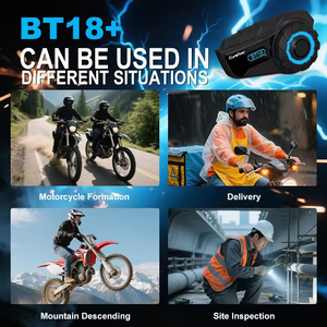 Auriculares Inalámbricos para Casco de Ciclismo con Intercomunicador para 6 Personas, Radio FM, Llamadas <span class=keywords><strong>Bluetooth</strong></span> con Manos Libres, Auriculares para Ciclismo y Esquí - Product Image 4