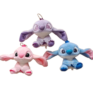 Ingrosso di fabbrica: Ciondolo in peluche <span class=keywords><strong>Lilo</strong></span> & Stitch da 4 pollici, morbido animale di peluche a forma di cartone animato, portachiavi in peluche Stitch, bambola giocattolo in peluche - Product Image 1