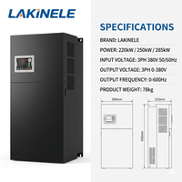 Variateur de fréquence vectoriel LAKINELE 285KW 387HP 520A à couple élevé, contrôle vectoriel sans capteur, entraînement AC triphasé 380V
