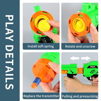 Pistolet à balles souples aérodynamiques EVA mousse balles sports de plein air peut être tiré jouet pistolet continu jouets pour enfants