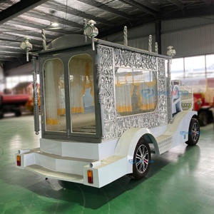 White and Silver Electric New Funeral Hearse for Sale Custom Made Funeral Hearse High Quality Special Transportation - Product Image 6