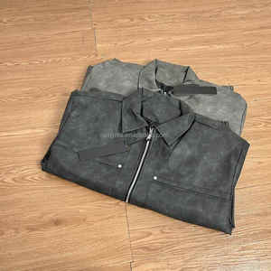 Nouveau Blouson <span class=keywords><strong>de</strong></span> <span class=keywords><strong>Moto</strong></span> Tendance 2025 pour Homme, Style Décontracté Vintage Oversize avec Revers en Pierre, Fermeture Éclair Hip-Hop et Coupe-Vent Inspiré des Îles - Product Image 4