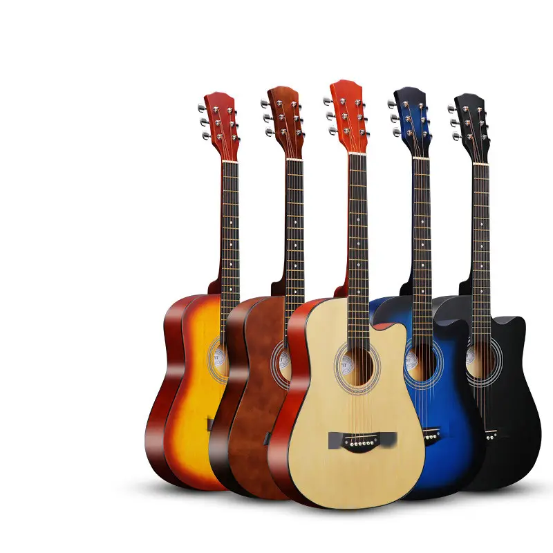 Wholesale Price 38inch Custom Acoustic Electric Guitar OEM Guitar China Factory 38 inch guitar