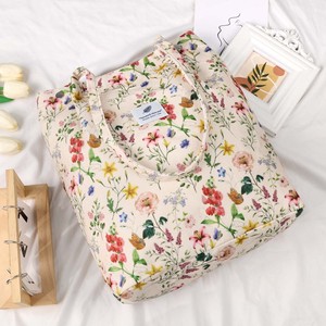 Bolsa <span class=keywords><strong>de</strong></span> Lona con Diseño Personalizable y Estampado Floral Vintage, Bolsa <span class=keywords><strong>de</strong></span> Lona Resistente, Reutilizable y <span class=keywords><strong>de</strong></span> Gran Capacidad para Vacaciones en la Playa - Product Image 2
