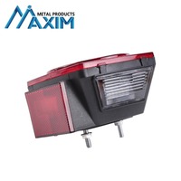 Nouveau kit d'éclairage LED pour remorque en plastique, carré, feux stop, clignotants, feux arrière, feux de plaque d'immatriculation, feux de position, faisceau de câblage/lumières de marquage