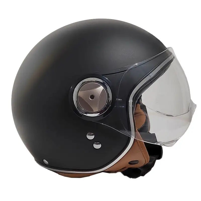 하이 퀄리티 사용자 정의 통기성 여성 내구성 보호 3/5 오토바이 빈티지 오픈 헬멧
