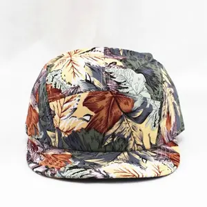 Maple Leaf Image Digital Printed 5 Panel Hat And Snapback Hat Men Cap Luxury