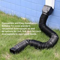 Plusgutter Lot de 2 extensions de gouttières noires 21 68 pouces tuyau de descente extensible en plastique pour l'arrosage et l'irrigation