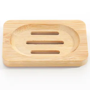 Natural Waterfall Drain Soap Saver Bar Soap Holder Wooden Soap Dishes