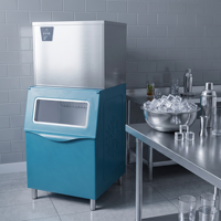 Machine à glaçons commerciale automatique en acier inoxydable pour restaurants, bars et salons de thé