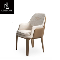 Chaise de salle à manger moderne et élégante en cuir nubuck et microfibre, meubles de maison de style italien au prix d'usine