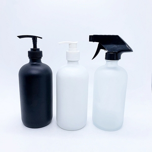 500ml 250ml 8 16 32 oz 16oz 32 oz flacon compte-gouttes en verre huile essentielle UV bouteille en verre noir avec pompe shampooing <span class=keywords><strong>savon</strong></span> liquide - Product Image 6