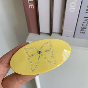 DOWELL Clip à ressort papillon ovale géométrique au design créatif unique et de niche, adapté aux coiffures mi-hautes à l'arrière de la tête - Product Image 4