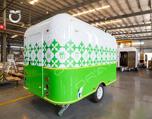 ORANGE RV Green Commercial Remorque alimentaire mobile pour pizzas, poulet frit, burgers, camion de restauration, véhicule commercial pour la vente de nourriture en déplacement - Product Image 4