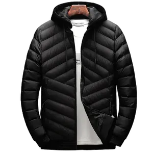 남자 캐주얼 야외 후드 재킷 일상 생활 따뜻한 겨울 코트