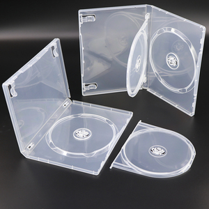 SUNSHING Factory Wholesale Black 1 Disc Stackable DVD Cases White CD Poly Stackable Square Box Clear Stacking Hub Blu ray Cases - Product Image 2