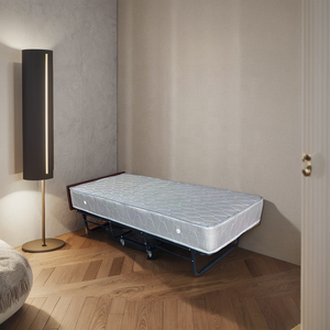 Giường phụ gấp gọn hiện đại B001, nệm lò xo 20cm, khung kim loại đơn màu đen, di động, dùng cho khách sạn, nhà nghỉ - Product Image 3