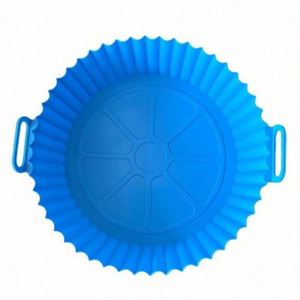 6 Pcs Reusable Non-stick Ceramic Coating Eco-Friendly Round Air Fryer <b>Accessories</b> 1.5mm Thick Silicone Liners Set Custom Logo - Product Image 4