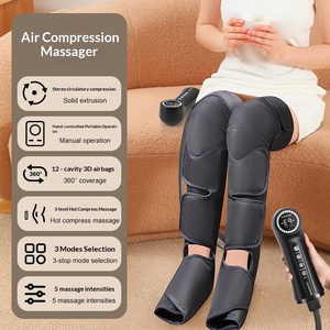 Masseur de jambes à compression d'air multifonctionnel, thérapie thermique automatique, pression d'air pour les mollets et les cuisses, pour la relaxation - Product Image 4