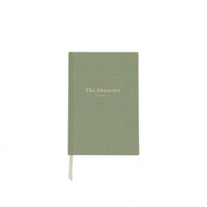 Custom Print Promotional Use Diary with Logo Hardcover Linen Fabric Cover Green A5 Lined Monthly Goal <b>Journal</b> Organizer/Planner - Product Image 2