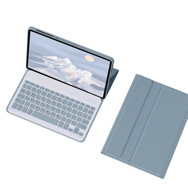Portable BT Keyboard Folio Cover for Lenovo Tab M11 2024 11",Quiet Scissor-Switch Shockproof Tablet Case with Keyboard