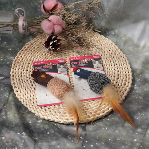 Jouets pour chats en lin personnalisés, imprimés d'animaux, jouets à mâcher, fournitures pour animaux de compagnie d'intérieur, 16g - Product Image 1