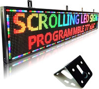 Letrero LED Desplazable para Exteriores P10, Tablero de Mensajes LED, Pantalla LED Programable por WiFi para Publicidad, Negocios, Restaurantes