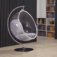 Nouvel arrivage de chaise balançoire moderne en osier suspendue en forme d'œuf pour l'intérieur meubles de jardin en rotin et métal pour rotin et patio pour l'extérieur