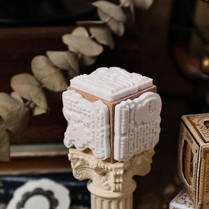 Cap buku pegangan kayu kotak harta karun cap buku pegangan kayu Vintage 3 sisi - Product Image 4