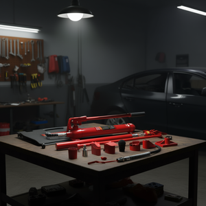 Kit de réparation de châssis hydraulique 10 tonnes, vérin de puissance portable en acier pour atelier de carrosserie automobile - Product Image 2