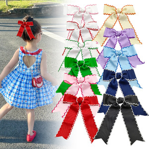 Aksesoris Anak Grosir Custom Daou, Pita Grosgrain Bergaris Yoke-edge, Jepit Rambut Buaya Buatan Tangan untuk Bayi dan Anak Perempuan - Product Image 6