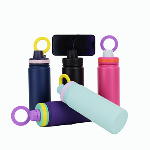 Bouteille d'eau isotherme en acier inoxydable à double paroi de 500 ml avec support magnétique pour téléphone, logo personnalisé - Product Image 1