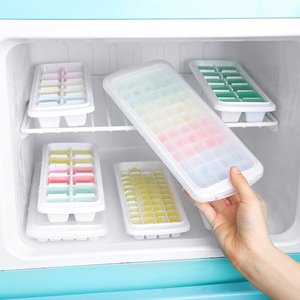 Bandeja de silicona para cubitos de hielo con tapa, 12, 48, 60 compartimentos, fácil de desmoldar, para uso doméstico - Product Image 1