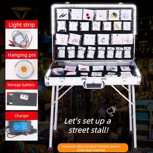 Nhà Máy Trực Tiếp Tùy Chỉnh Nhôm Tùy Chỉnh Nhôm Trường Hợp Với Bánh Xe Xử Lý Công Suất Lớn Được Xây Dựng Trong Ánh Sáng Đứng Cho Trang Sức Hiển Thị - Product Image 5