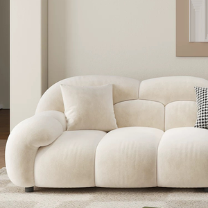 <span class=keywords><strong>Nouveau</strong></span> Canapé Cloud Trois Places de Style Mid-Century Moderne pour Salon, Design Droit et Simple, Meuble Célèbre sur Internet, Tissu Innovant - Product Image 5