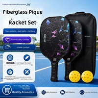 Set Raket Pickleball Komposit Fiberglass Terlaris Lintas Negara, Kustom untuk Olahraga Luar Ruangan, Dayung Pantai, Disetujui USA, Tahan Lama