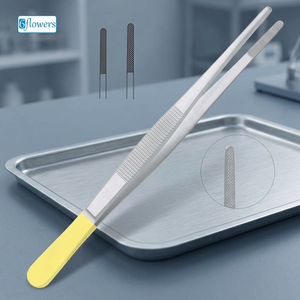 Pinces chirurgicales 6flowers en acier inoxydable avec manche jaune, certifiées CE, instrument manuel pour usage médical - Product Image 3