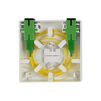 Boîtier de terminaison fibre optique 1-2 ports ABS/PP blanc SC/LC/FC/ST, plaque murale pour FTTH WiFi GSM GPRS intérieur/extérieur