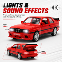 Modèle réduit E30 M3 classique à l'échelle 1:32, en alliage, avec livery de course, à rétrofriction, portes ouvrables, voiture de luxe rétro en métal écologique