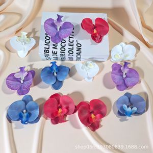 Tête de fleur d'orchidée Phalaenopsis en simulation 3D, 9 cm, fleur artificielle en EVA pour décoration de mariage, épingle à cheveux, arrangement DIY - Product Image 3