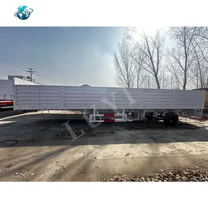 12.5 m 3 차축 60 톤 울타리 트레일러 가축화물 운송 가방 상품 사이드 월 세미 트레일러