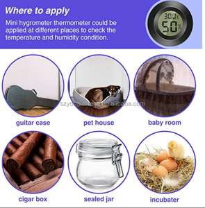 在庫ミニLCDデジタル温度計湿度計冷蔵庫冷凍庫テスター温度テスターセンサー湿度計検出器 - Product Image 6