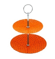 Support à gâteau rond moderne à 2 niveaux, support de présentation de desserts de couleur personnalisée, support de service pour buffet pour la décoration de table de mariage