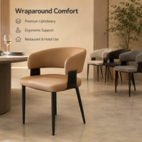 Chaise de salle à manger enveloppante moderne avec rembourrage haut de gamme et support ergonomique pour la maison, le restaurant, l'hôtel, le café