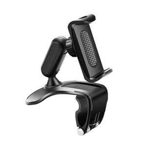 Support de téléphone portable de tableau de bord de rotation à <span class=keywords><strong>360</strong></span> degrés support de montage de pince de voiture adapté aux Smartphones de <span class=keywords><strong>4</strong></span> à 7 pouces support de support de téléphone de voiture - Product Image 1