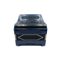 SEASOUND OEM Accordion Deep Blue JB3412C 34 Boutons 12 Basses 3 Registres Corps Bleu Profond Grille Noire Boutons Noirs Acordeon